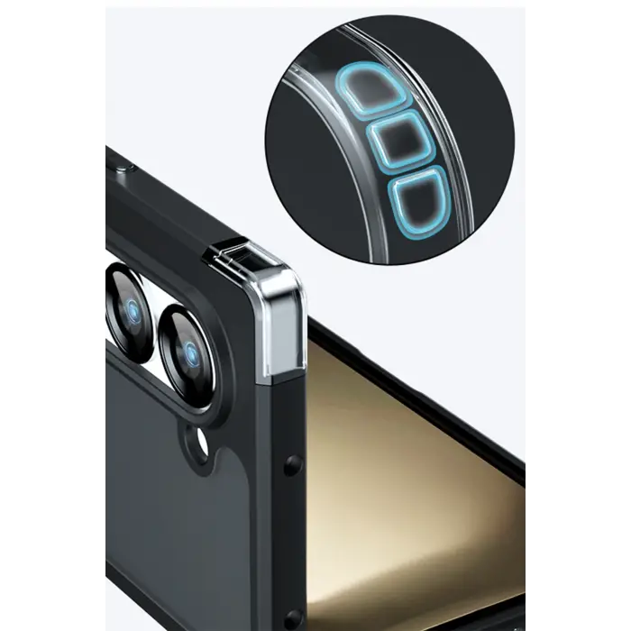 Lopard Samsung Galaxy Z Fold 5 Kılıf Blur Fold Kapak - Siyah