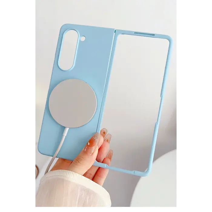 Lopard Samsung Galaxy Z Fold 5 Kılıf Mata Fold Kapak - Lila