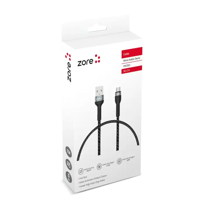 Lopard Shira Serisi Micro USB Kablo 30cm