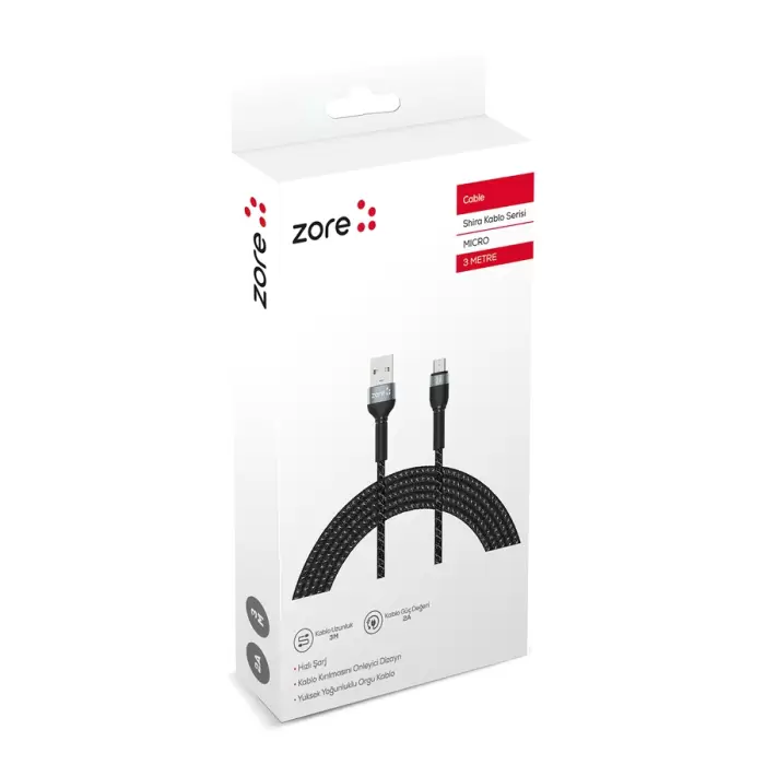 Lopard Shira Serisi Micro USB Kablo 3m