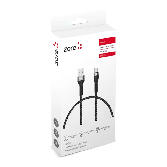 Lopard Shira Serisi Type-C USB Kablo 30cm