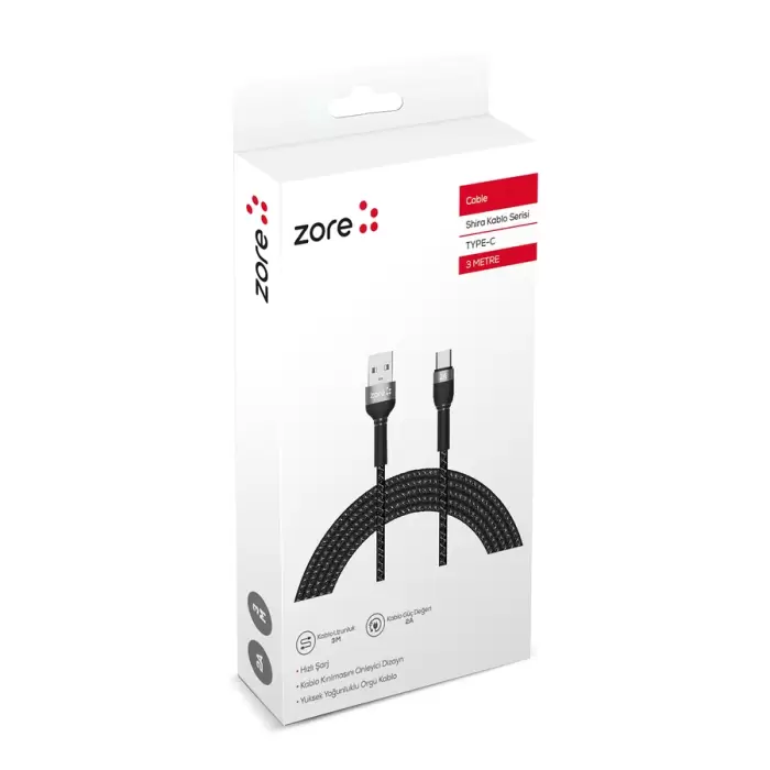 Lopard Shira Serisi Type-C USB Kablo 3m