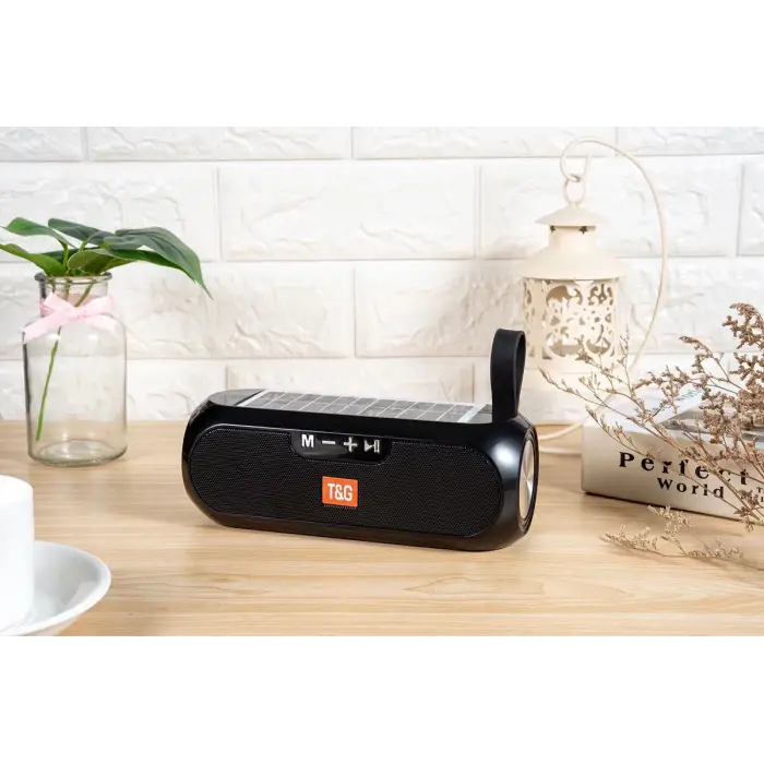 Lopard TG182 Güneş Enerjili FM Radyo Özellikli AUX USB Kart Okuyucu Portlu Bluetooth Hoparlör Speaker