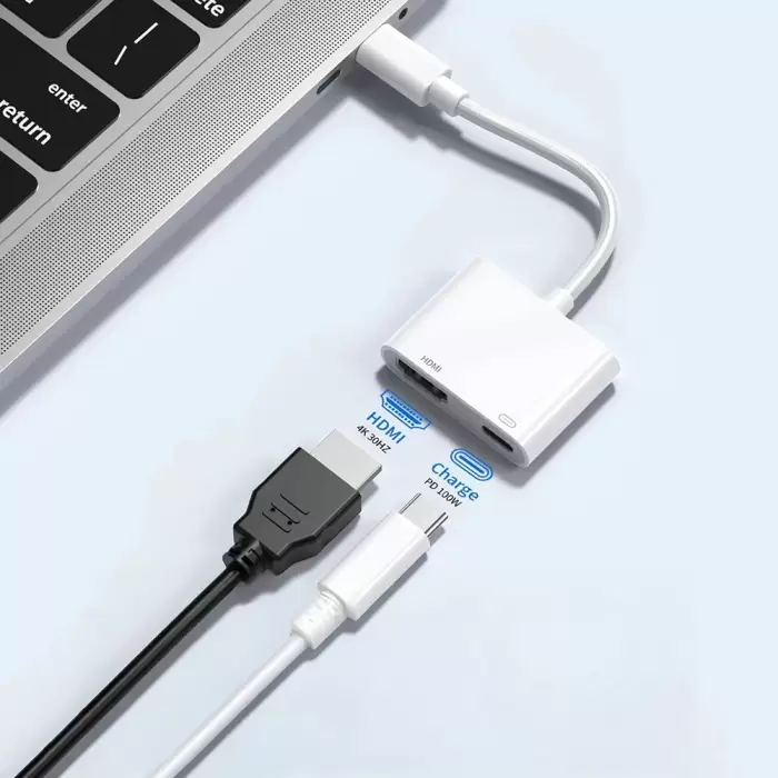 Lopard Type-c To Type-c Pd100w + Hdmı 4k@30hz 2in1 Adaptör