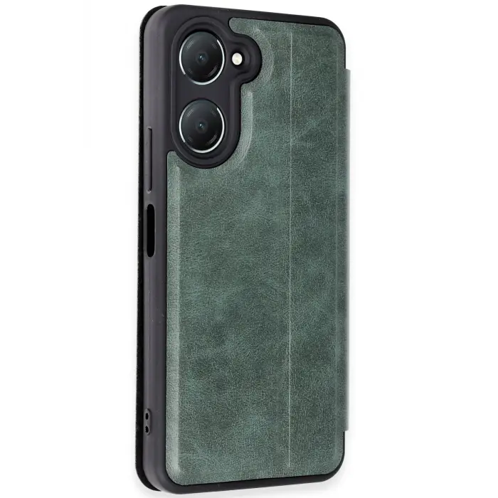 Lopard Vivo Y18 Kılıf Flip Cover - Koyu Yeşil