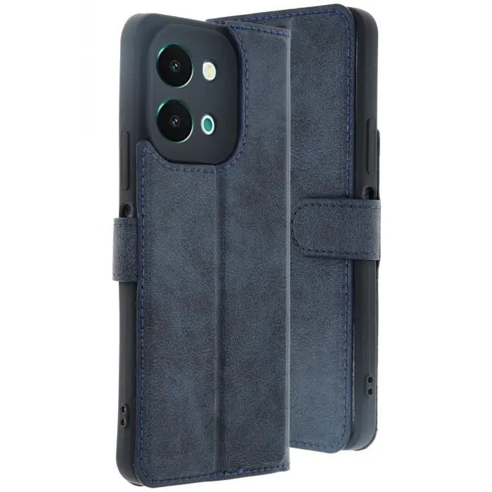 Lopard Vivo Y28 Kılıf Trend S Plus Kapaklı Kılıf - Lacivert