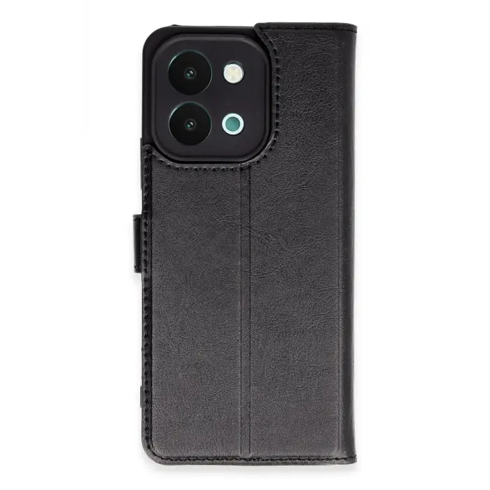 Lopard Vivo Y28 Kılıf Trend S Plus Kapaklı Kılıf - Siyah