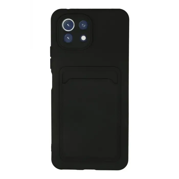 Lopard Xiaomi Mi 11 Lite Kılıf Kelvin Kartvizitli Silikon - Siyah