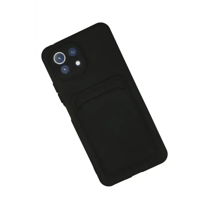 Lopard Xiaomi Mi 11 Lite Kılıf Kelvin Kartvizitli Silikon - Siyah