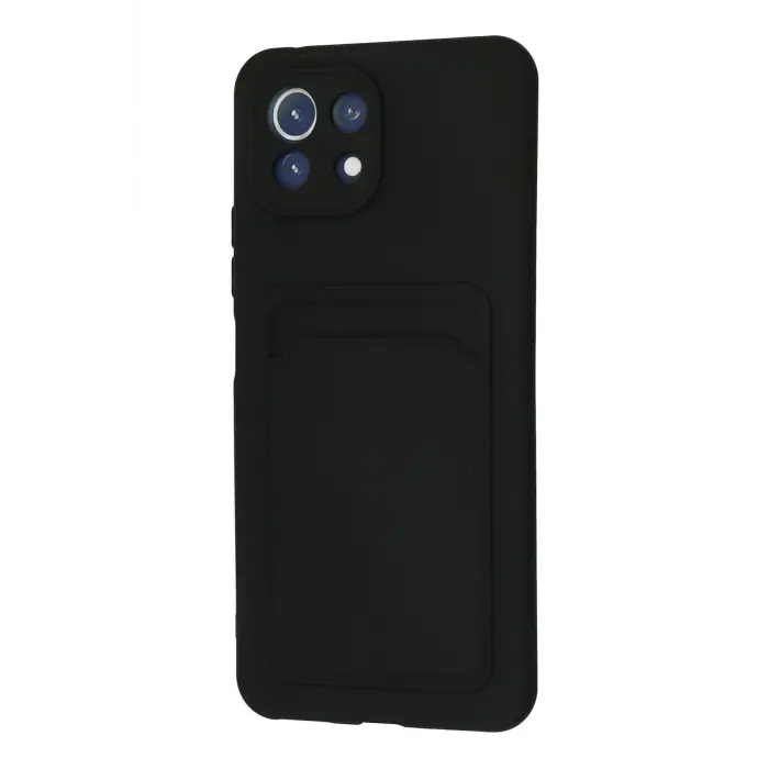 Lopard Xiaomi Mi 11 Lite Kılıf Kelvin Kartvizitli Silikon - Siyah