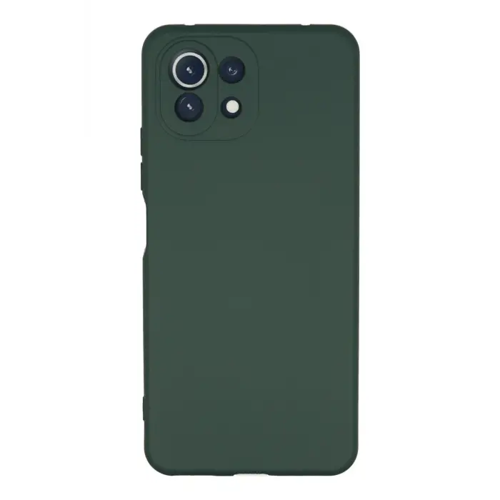 Lopard Xiaomi Mi 11 Lite Kılıf Nano İçi Kadife Silikon - Koyu Yeşil