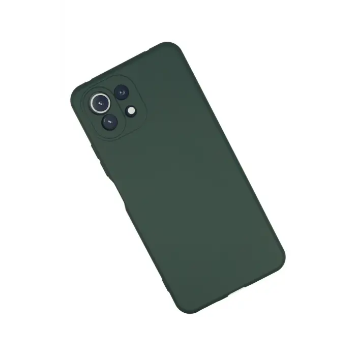 Lopard Xiaomi Mi 11 Lite Kılıf Nano İçi Kadife Silikon - Koyu Yeşil