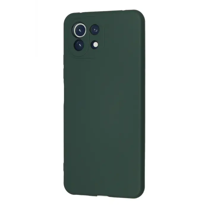 Lopard Xiaomi Mi 11 Lite Kılıf Nano İçi Kadife Silikon - Koyu Yeşil
