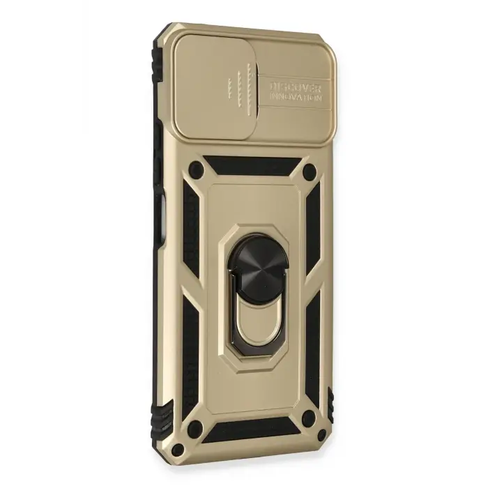 Lopard Xiaomi Mi 11 Lite Kılıf Pars Lens Yüzüklü Silikon - Gold