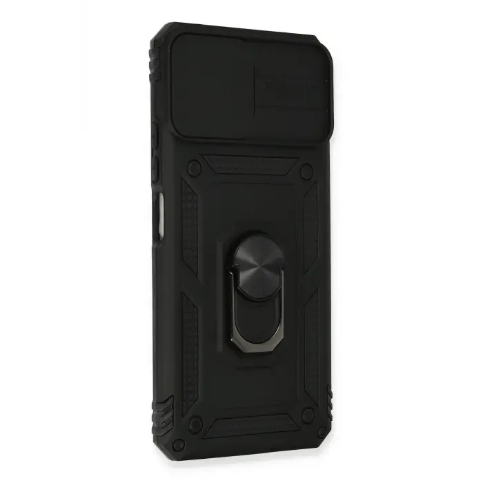 Lopard Xiaomi Mi 11 Lite Kılıf Pars Lens Yüzüklü Silikon - Siyah