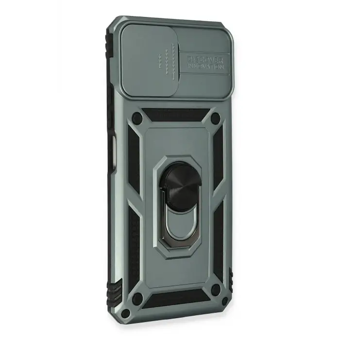 Lopard Xiaomi Mi 11 Lite Kılıf Pars Lens Yüzüklü Silikon - Yeşil