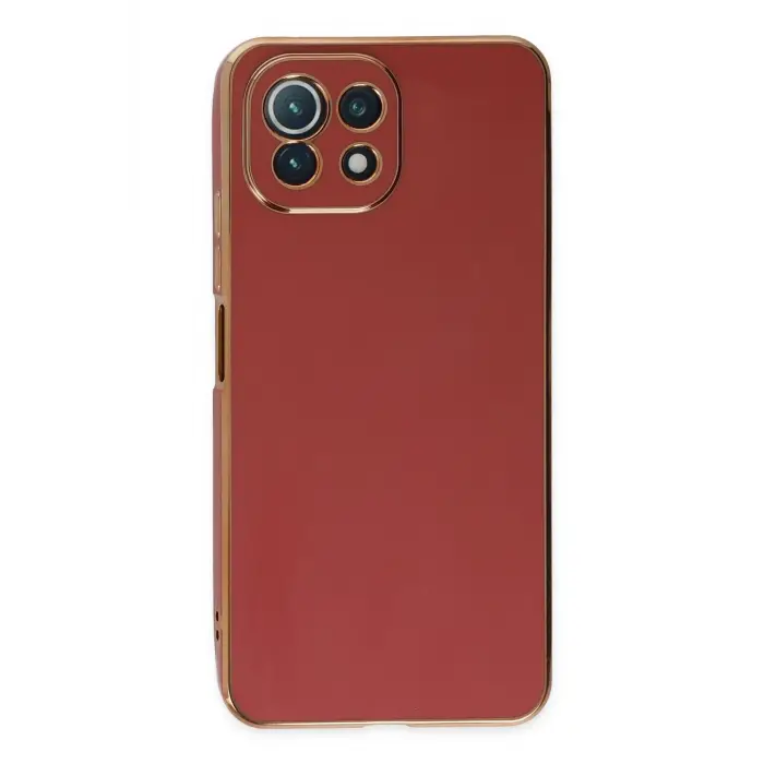 Lopard Xiaomi Mi 11 Lite Kılıf Volet Silikon - Kırmızı