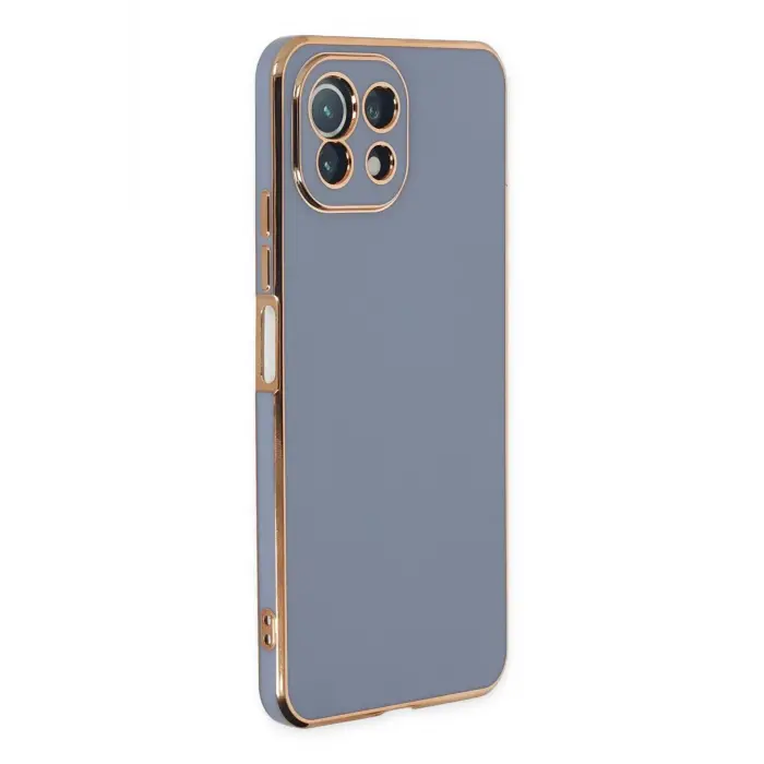 Lopard Xiaomi Mi 11 Lite Kılıf Volet Silikon - Mavi