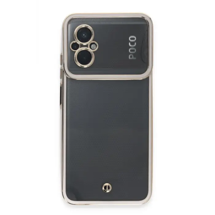 Lopard Xiaomi Poco M5 Kılıf Liva Lens Silikon - Beyaz