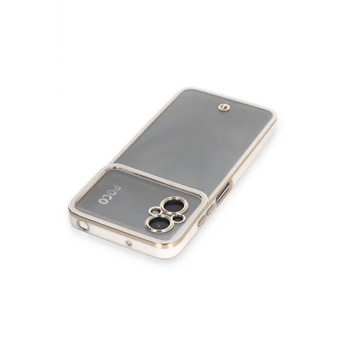 Lopard Xiaomi Poco M5 Kılıf Liva Lens Silikon - Beyaz