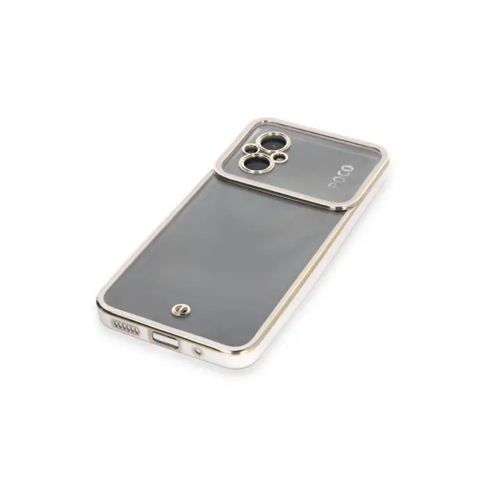 Lopard Xiaomi Poco M5 Kılıf Liva Lens Silikon - Beyaz
