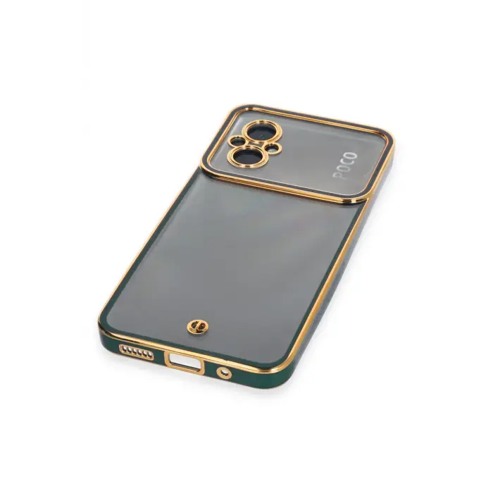 Lopard Xiaomi Poco M5 Kılıf Liva Lens Silikon - Yeşil