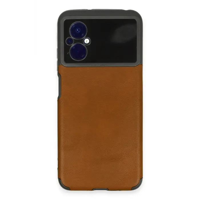Lopard Xiaomi Poco M5 Kılıf Loop Deri Silikon - Kahverengi
