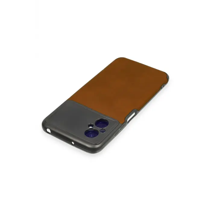 Lopard Xiaomi Poco M5 Kılıf Loop Deri Silikon - Kahverengi