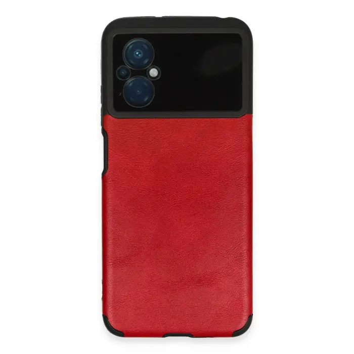 Lopard Xiaomi Poco M5 Kılıf Loop Deri Silikon - Kırmızı