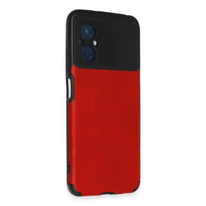 Lopard Xiaomi Poco M5 Kılıf Loop Deri Silikon - Kırmızı