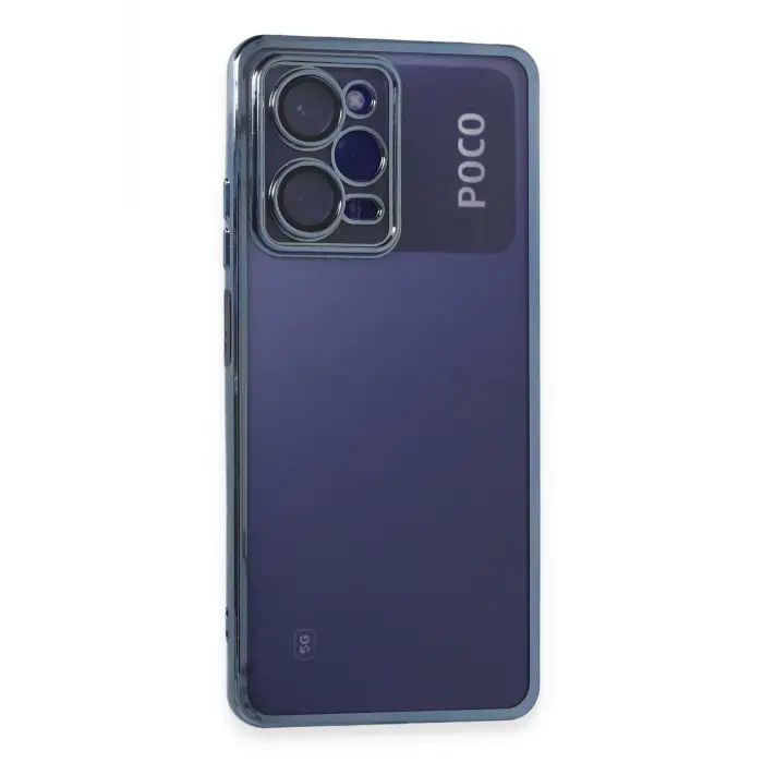 Lopard Xiaomi Poco X5 Pro 5g Kılıf Razer Lensli Silikon - Açık Mavi