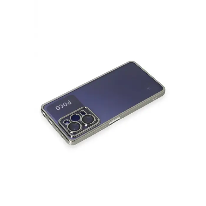 Lopard Xiaomi Poco X5 Pro 5g Kılıf Razer Lensli Silikon - Gümüş