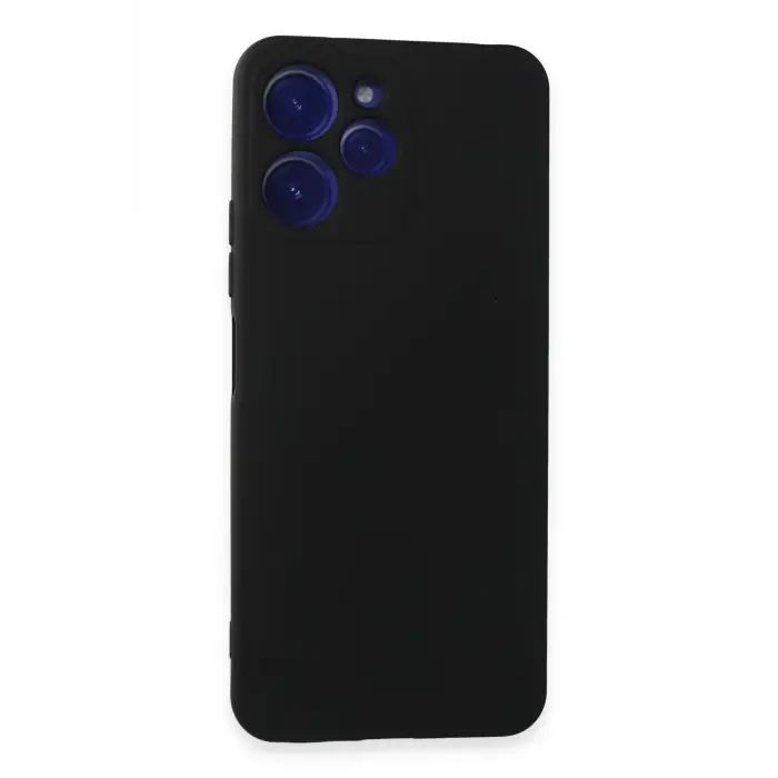 Lopard Xiaomi Redmi 12 Kılıf Nano İçi Kadife Silikon - Siyah