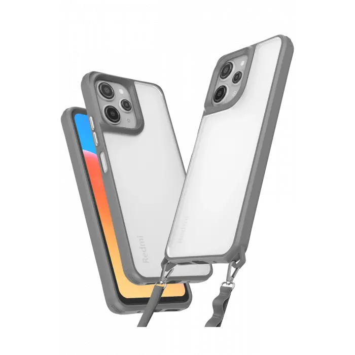 Lopard Xiaomi Redmi 12 Kılıf Penta Silikon Kılıf - Titan Gri