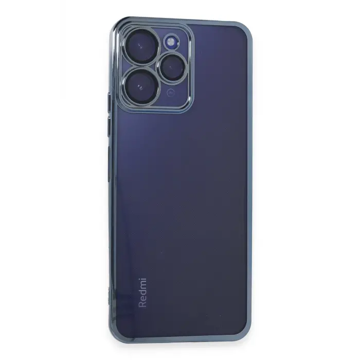 Lopard Xiaomi Redmi 12 Kılıf Razer Lensli Silikon - Açık Mavi