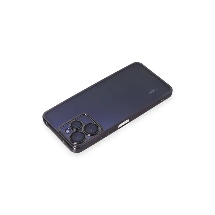 Lopard Xiaomi Redmi 12 Kılıf Razer Lensli Silikon - Mor