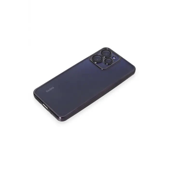 Lopard Xiaomi Redmi 12 Kılıf Razer Lensli Silikon - Mor