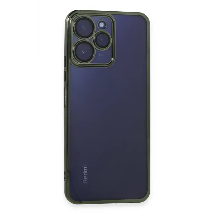 Lopard Xiaomi Redmi 12 Kılıf Razer Lensli Silikon - Yeşil