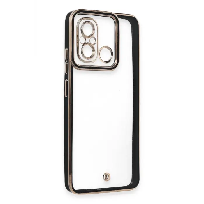 Lopard Xiaomi Redmi 12c Kılıf Liva Lens Silikon - Siyah