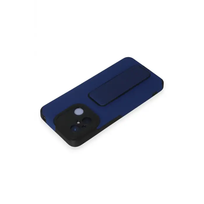 Lopard Xiaomi Redmi 12c Kılıf Mega Standlı Silikon - Mavi