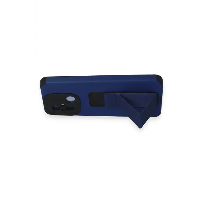 Lopard Xiaomi Redmi 12c Kılıf Mega Standlı Silikon - Mavi