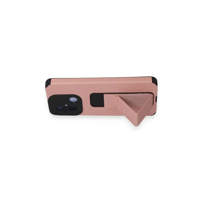 Lopard Xiaomi Redmi 12c Kılıf Mega Standlı Silikon - Pudra