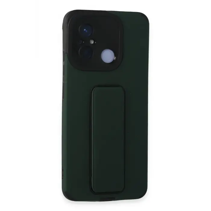 Lopard Xiaomi Redmi 12c Kılıf Mega Standlı Silikon - Yeşil