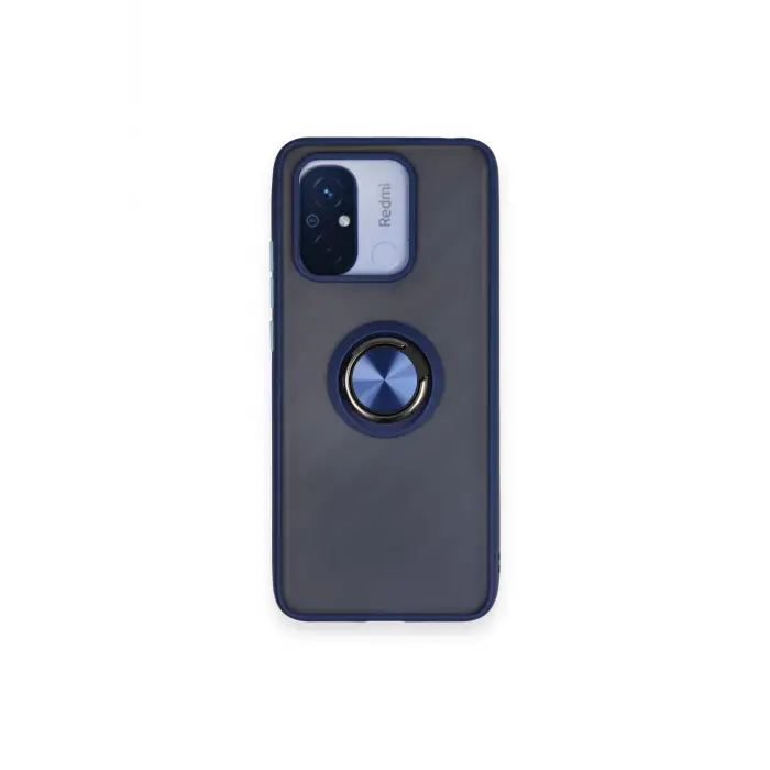 Lopard Xiaomi Redmi 12c Kılıf Montreal Yüzüklü Silikon Kapak - Lacivert