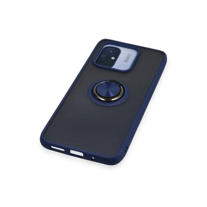 Lopard Xiaomi Redmi 12c Kılıf Montreal Yüzüklü Silikon Kapak - Lacivert