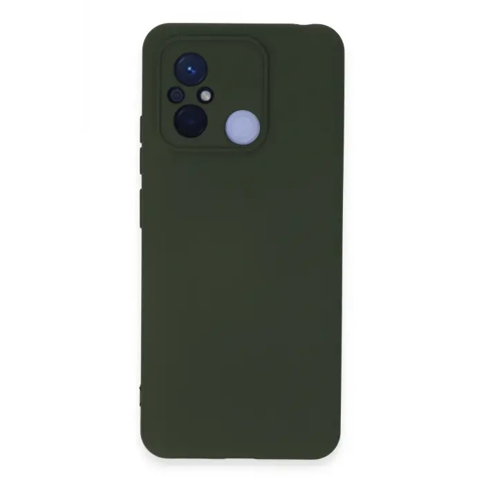 Lopard Xiaomi Redmi 12c Kılıf Nano İçi Kadife Silikon - Koyu Yeşil