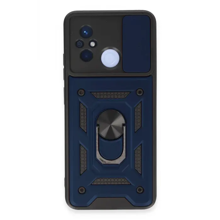 Lopard Xiaomi Redmi 12c Kılıf Pars Lens Yüzüklü Silikon - Lacivert