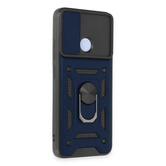 Lopard Xiaomi Redmi 12c Kılıf Pars Lens Yüzüklü Silikon - Lacivert