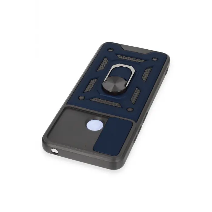 Lopard Xiaomi Redmi 12c Kılıf Pars Lens Yüzüklü Silikon - Lacivert