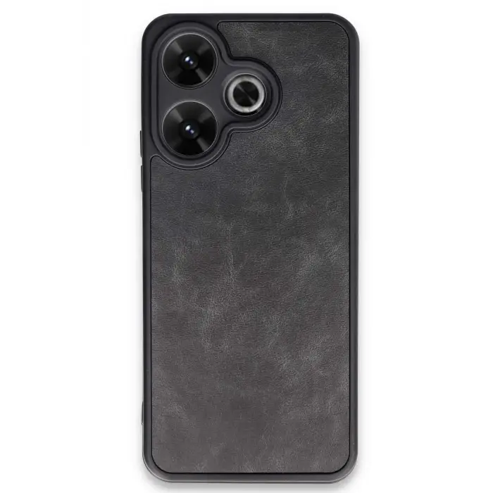 Lopard Xiaomi Redmi 13 4g Kılıf Aras Deri Kapak - Siyah